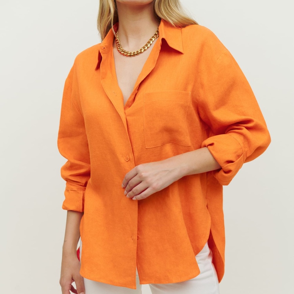 Reformation Will Oversized Linen Shirt